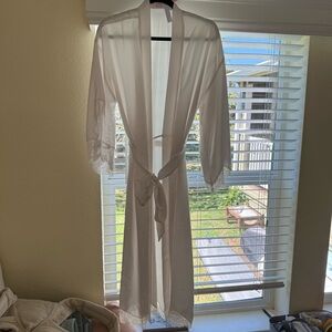 Victoria’s Secret white satin robe